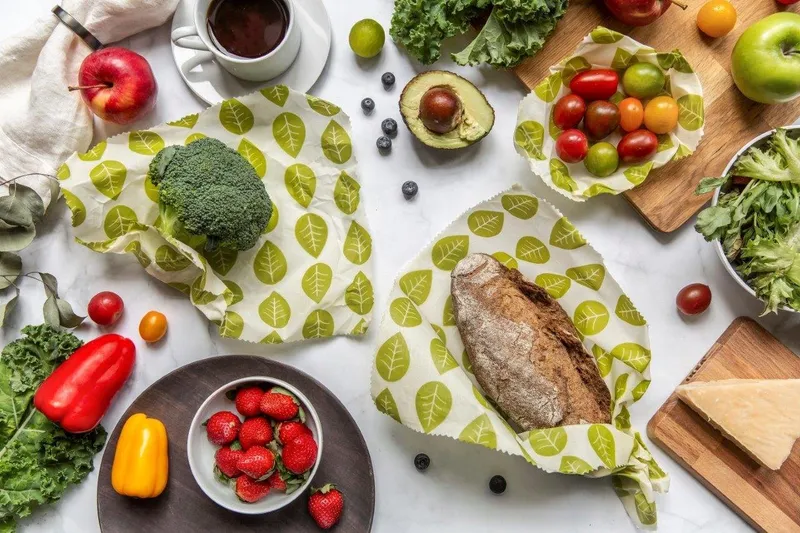 Nuts Nuts Bienenwachstuch vegane Pflanzenwachstuch Rolle, 1-tlg., wiederverwendbar, vegan, nachhaltig, umweltfreundlich, kompostierbar, Grün, – Produktbild 3 von 4