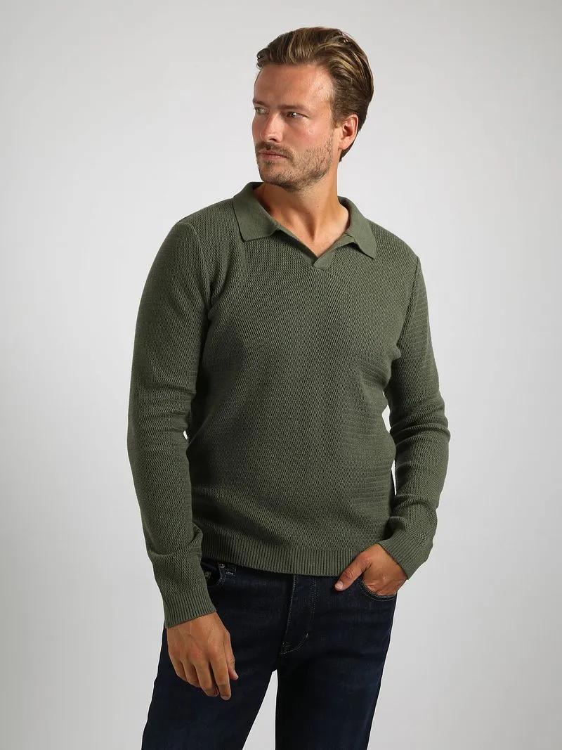 Suitable Suitable Pullover Riva Structure Melange Grün - Größe L, Grün, – Produktbild 4 von 5