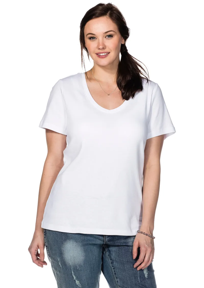 sheego T-Shirt, Weiß, – Produktbild 2 von 3