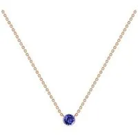 Eppi Eppi Silberne minimalistische Kette mit einem Tansanit Glosie, Rosa, – Produktbild 1 von 1