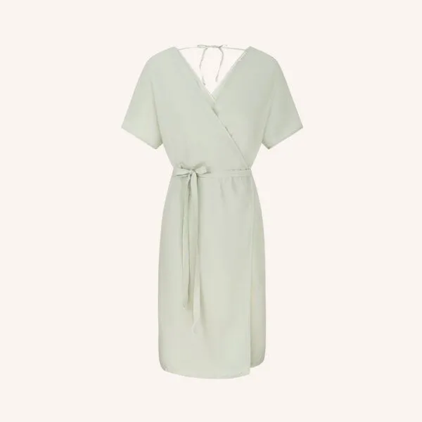 NORDLICHT NORDLICHT Damen Wickelkleid Tilda aus 100% Tencel, Grün (salbei), – Produktbild 2 von 4
