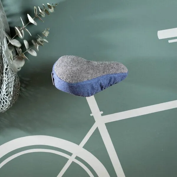 nahtur-design nahtur-design Sattelbezug aus Loden | Sitzheizung für Dein Fahrrad, Blau_02 (blau), – Produktbild 1 von 5