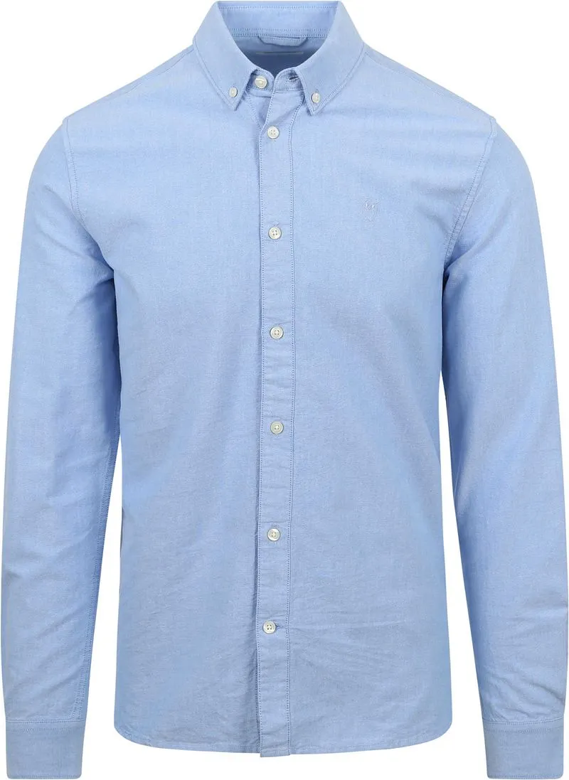 KnowledgeCotton Apparel KnowledgeCotton Apparel Hemd Melange Hellblau - Größe XXL, Blau, – Produktbild 2 von 5