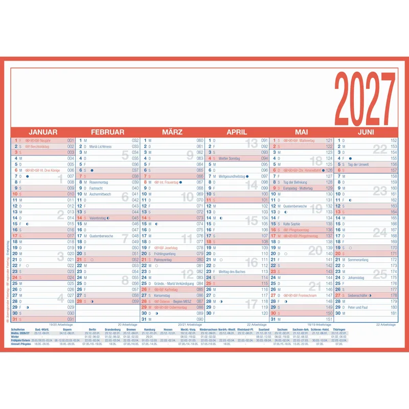 Zettler ZETTLER Tafelkalender 2027 – Produktbild 1 von 2