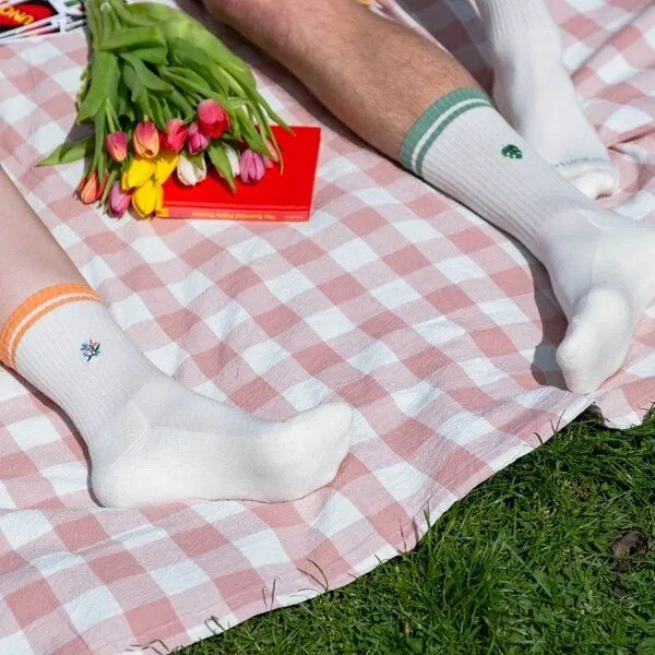 Natural Vibes Natural Vibes 2-Pack Plant Lovers | Bio GOTS | Geschenkset | Naturweiße Tennissocken | Pflanzen | Herren Damen Socken – Produktbild 4 von 4