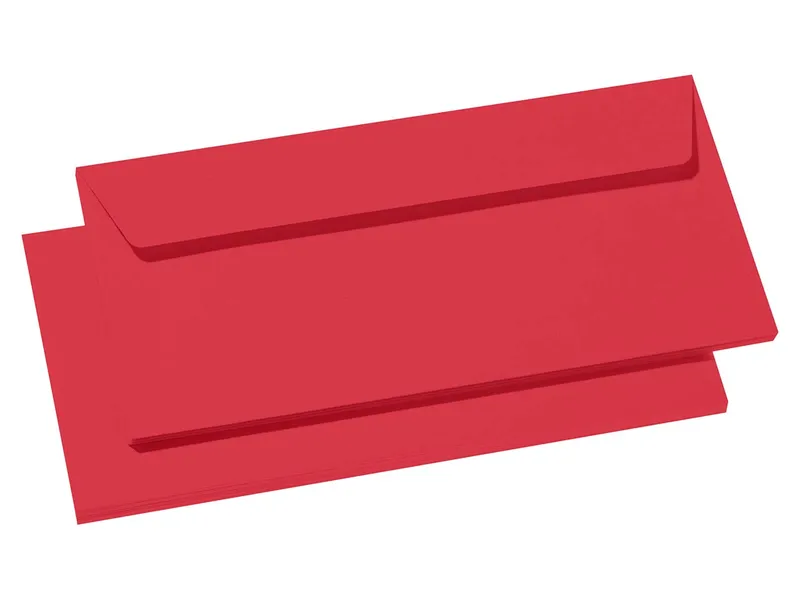 Clairefontaine 20 Clairefontaine Briefumschläge 'Pollen' DL, Haftklebung, o. Fenster, 120 g/m² rot – Produktbild 1 von 1