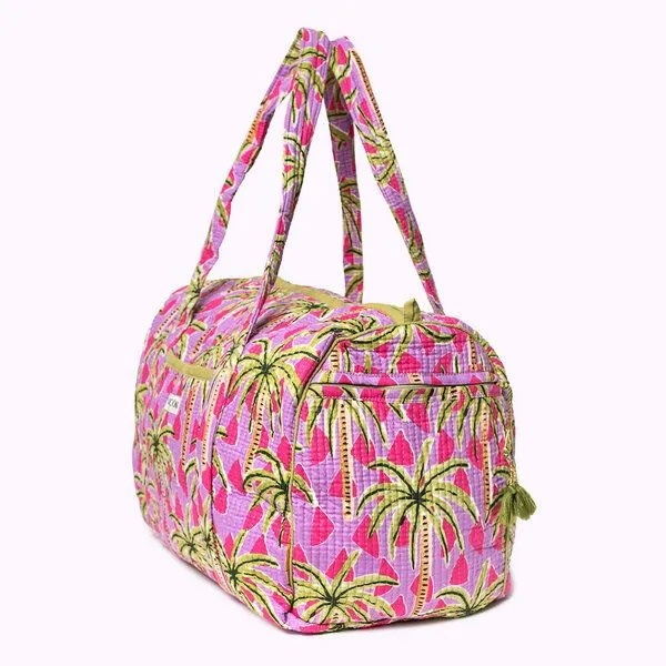 KIKOONI KIKOONI handgefertigte große Baumwolltasche "K. Shopper", Palm spring, – Produktbild 3 von 3