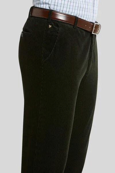 Meyer MEYER Superstretch Premium Cord Chino, Grün (dunkelgrün), – Produktbild 4 von 4