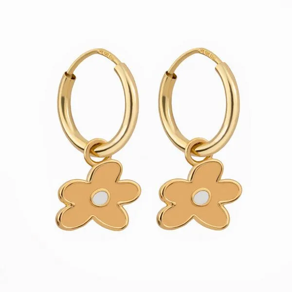 Paeoni Colors Paeoni Colors Blumen-Creolen aus 18k Gold Vermeil, 925 Sterling Silber – Produktbild 1 von 3