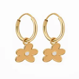 Paeoni Colors Paeoni Colors Blumen-Creolen aus 18k Gold Vermeil, 925 Sterling Silber – Produktbild 1 von 1