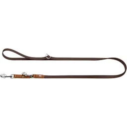 Dog Sport Dog Sport HUNTER stufenlos verstellbare Hundeführleine wolmar biothane x leder braun 1,6 cm – Produktbild 1 von 1