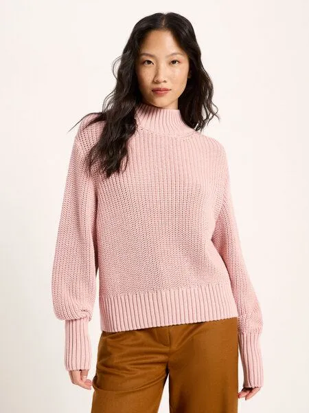 LANIUS LANIUS Grobstrickpullover aus Bio-Baumwolle, Rosa (rose), – Produktbild 1 von 4