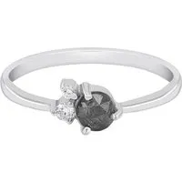 Eppi Eppi Zarter Ring mit Salt and Pepper Diamant Adnan, Weiss, – Produktbild 1 von 1