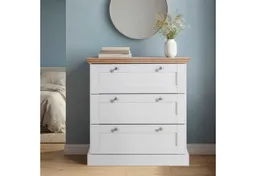 OTTO home Schubkastenkommode Binz, mit schönen Metallgriffen, 3 Schubladen, Breite 75 cm – Produktbild 1 von 1