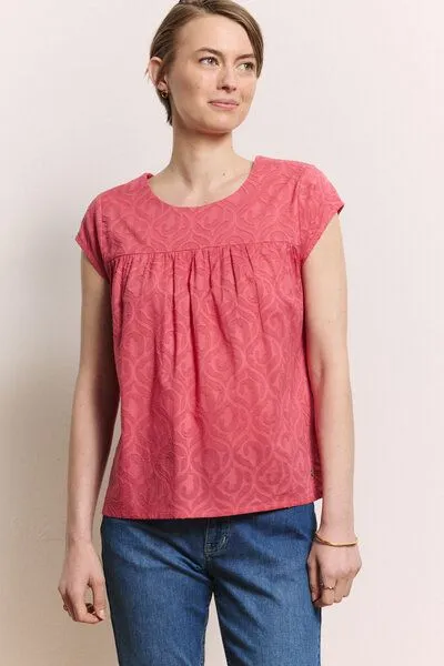 Tranquillo Tranquillo Bluse Lunaa aus Bio-Baumwolle - holly berry / 42 – Produktbild 3 von 6