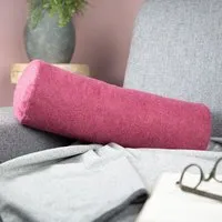 nahtur-design nahtur-design Nackenrolle mit leichtem Lodenbezug | Naturfüllung, Pink_02, – Produktbild 2 von 4