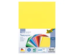 folia folia Tonpapier DIN A4, 130 g/m², sortierte Farben, 100 Blatt – Produktbild 1 von 1