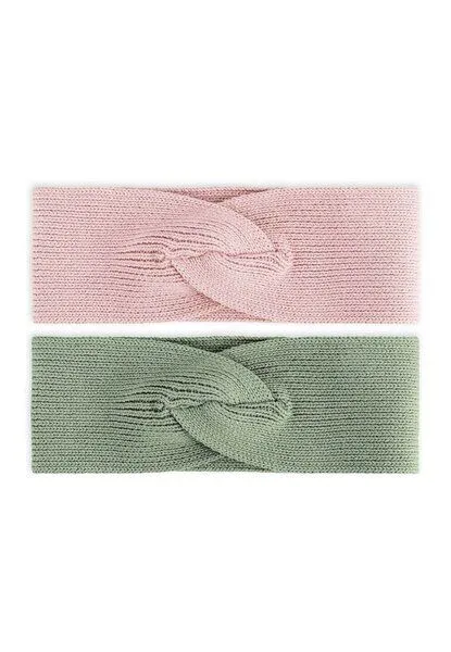 MELA MEENA Damen Stirnband Bundle | von MELA | Fairtrade & GOTS zertifiziert, Mint / rose, – Produktbild 1 von 3