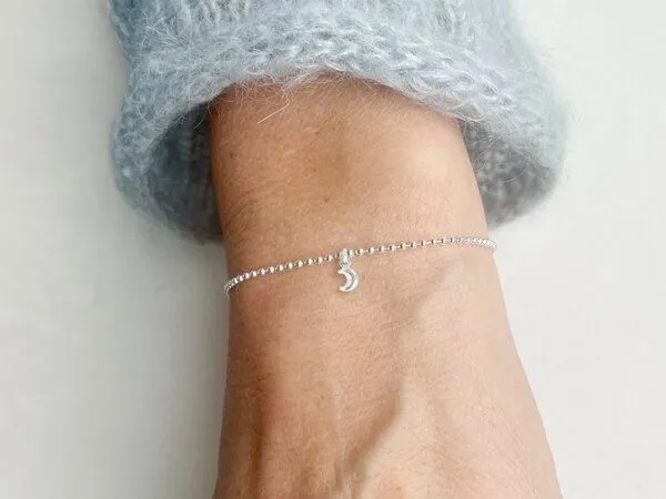renna deluxe renna deluxe Armband mit Mond Anhänger, Silber, – Produktbild 3 von 3