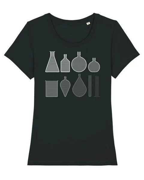 UNIPOLAR UNIPOLAR Chemie T-Shirt | Laborgläser, Black, – Produktbild 2 von 3