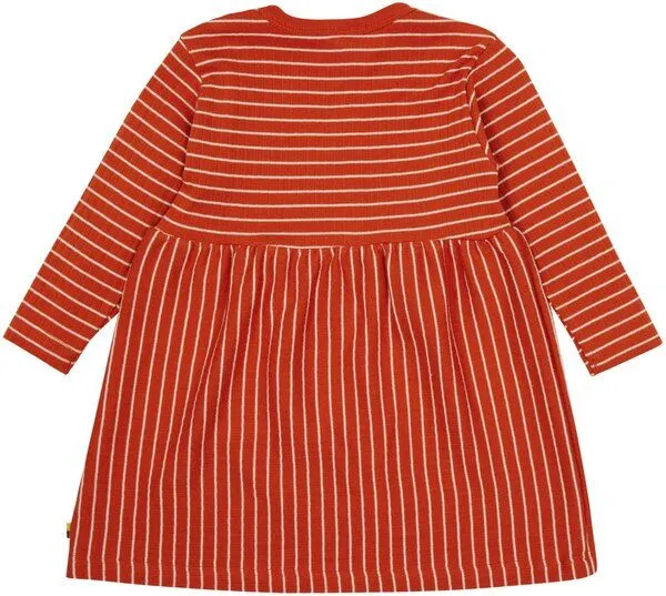 loud + proud loud + proud Baby & Kinder Kleid Derby Rib, GOTS-zertifiziert, Terracotta(orange), – Produktbild 1 von 2