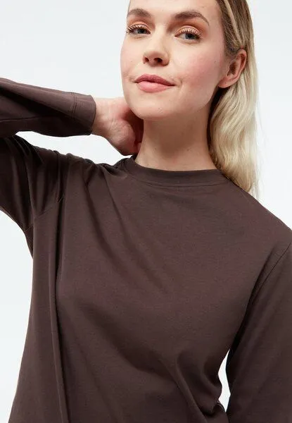 Givn Berlin Givn Berlin Longsleeve GBROSALIE aus Bio-Baumwolle, Coffee brown, – Produktbild 4 von 4