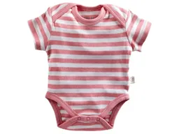 HANS NATUR Baby Body Kurzarm Bio Baumwolle rosa-off white Gr.86/92 – Produktbild 1 von 1