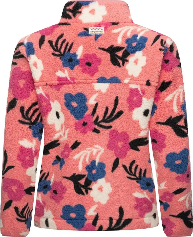 ragwear ragwear Plüschjacke Appopis Print Auffällige flauschige Übergangsjacke aus Teddyfleece, Orange, – Produktbild 4 von 4