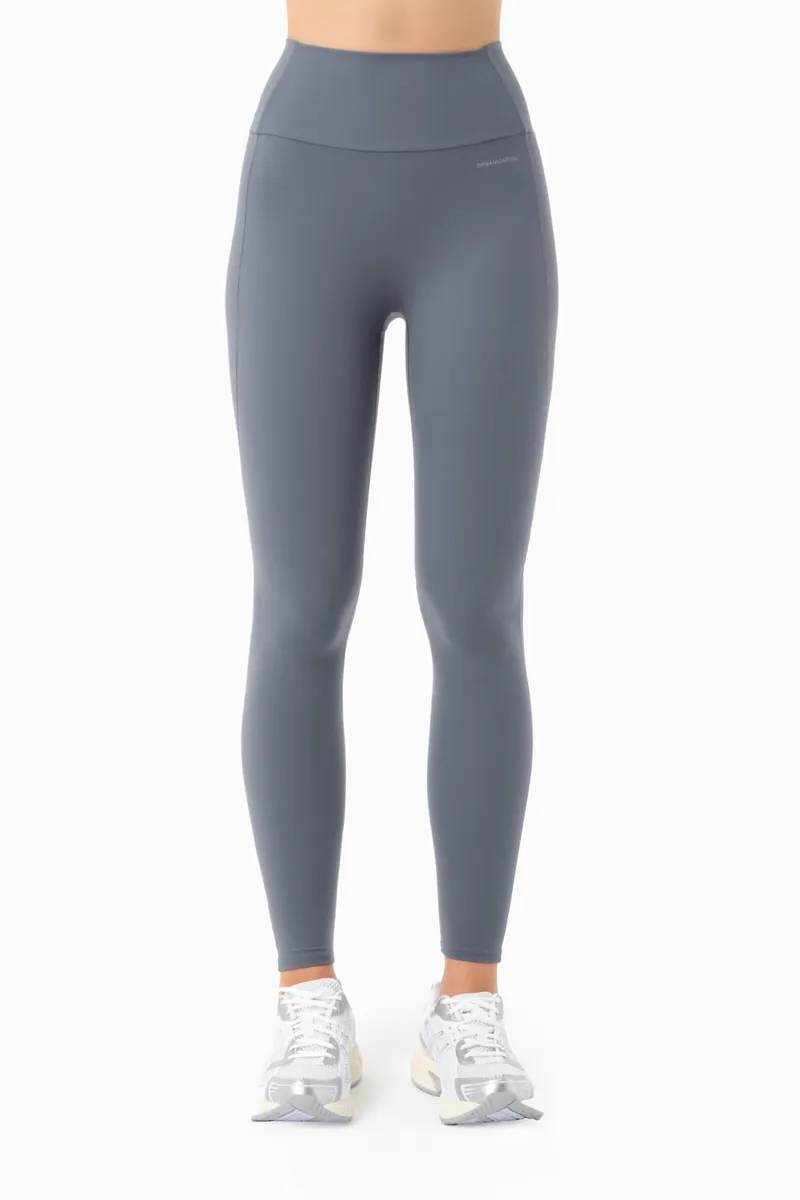 ORGANICATION ORGANICATION Damen vegan Leggings Hohe Taille Linnda Soft Indigo, Dunkelblau, – Produktbild 2 von 2