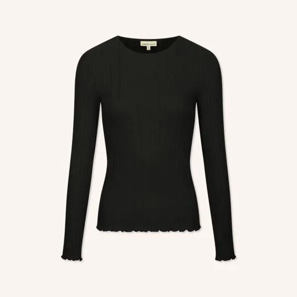NORDLICHT NORDLICHT Langarmshirt Maja, Schwarz, – Produktbild 2 von 4