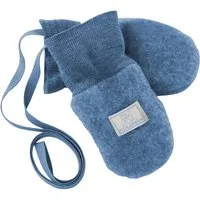 Pickapooh Pickapooh Baby und Kinder Fäustlinge Bio-Schurwolle Fleece jeans Gr. 1 (bis 9 Monate), Blau, – Produktbild 1 von 1