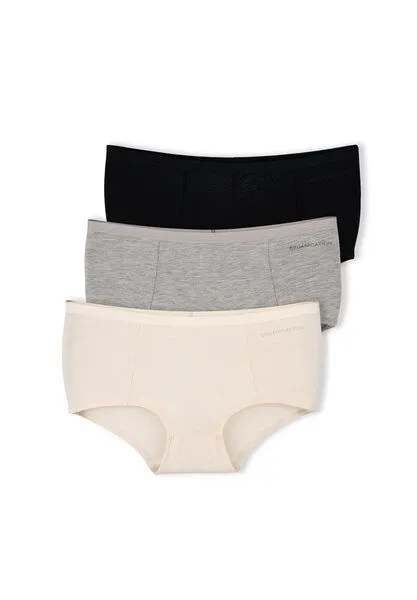 ORGANICATION ORGANICATION BLAIRE | Boyshorts Panty aus Bio-Baumwolle und TENCEL Modal im 3er-Pack, Mix-19, – Produktbild 1 von 4