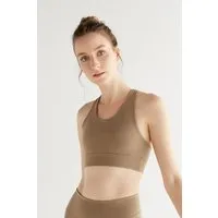 True North "True North" Damen Yogatops Sport BH Bustier aus Bio-Baumwolle T1202, Mink, – Produktbild 1 von 1