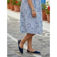 Will s Vegan Shop Will's Vegan Shop Recycled Espadrille Slingbacks Dark Blue Canvas Frauen – Produktbild 1 von 1
