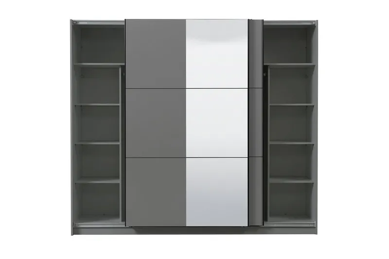 OTTO home Schwebetürenschrank Sierra Kleiderschrank mit Spiegel Garderobe Topseller INKLUSIVE Inneneinteilung, FSC®-Zertifiziert, OTTOs Choice, Grau, – Produktbild 4 von 4