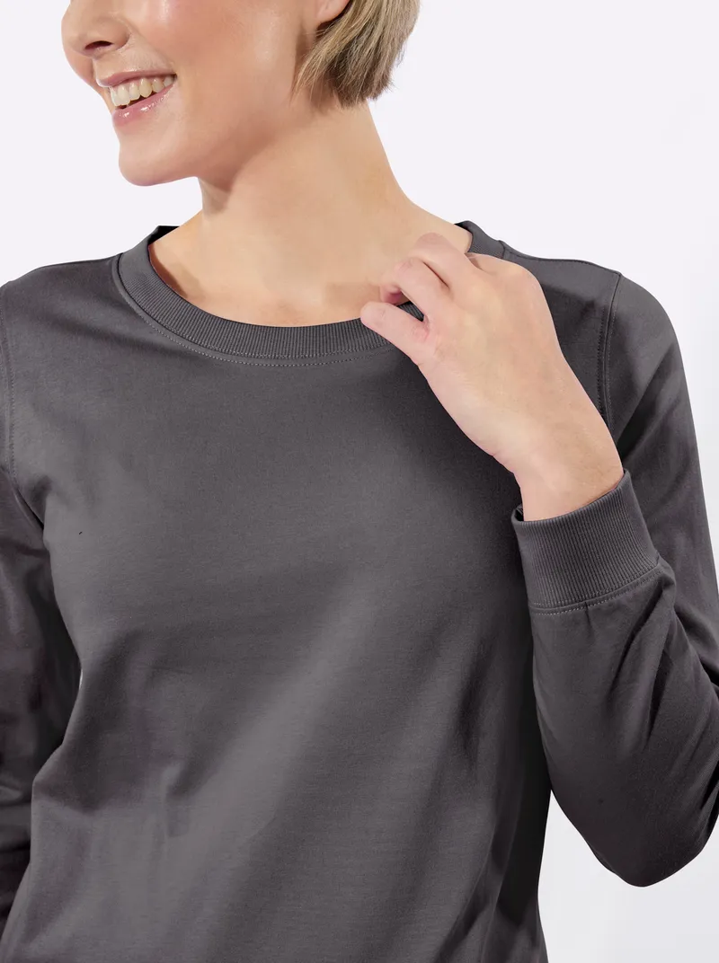 Witt Rundhalsshirt steingrau + anthrazit, Steingrau + anthrazit, – Produktbild 3 von 3