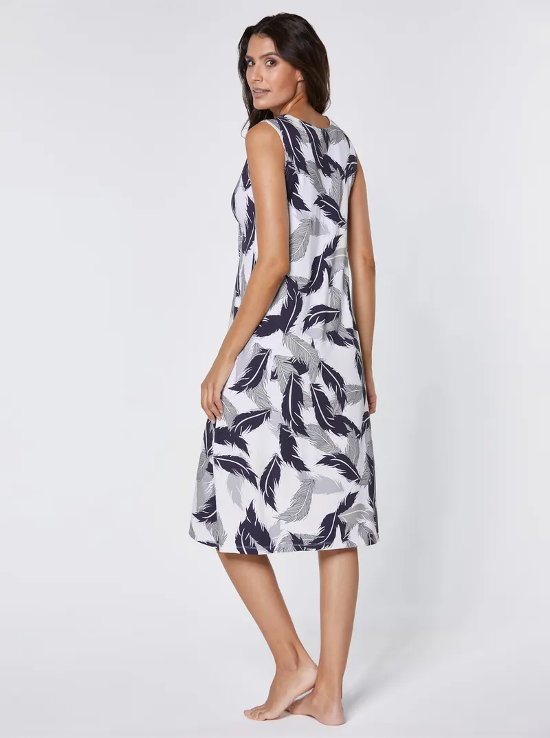 feel good Sommerkleid, Weiß-bedruckt, – Produktbild 2 von 3