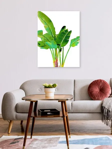 Photocircle Photocircle Poster / Leinwandbild - Tropical Banana Leaves Watercolor – Produktbild 2 von 4