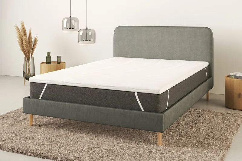 OTTO home, Topper Tornby Topper 90x200 cm,180x200 cm, in 4 Härtegraden, Tencel™ Bezug, 6 cm hoch, Komfortschaum, Matratze & Boxspringbett, Hausstauballergiker geeignet, langlebig, Weiß, – Produktbild 3 von 5