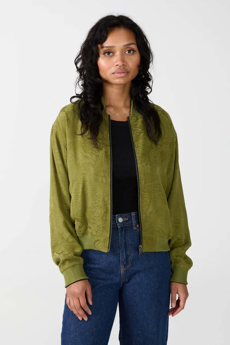 Yahmo Yahmo Damen vegan Jacke Bomber Reversible Lene Moos/Schwarz, Schwarz, – Produktbild 2 von 2
