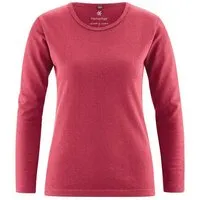 HempAge HempAge Langarmshirt Basic Hanf/Biobaumwolle, Barolo rot, – Produktbild 2 von 4