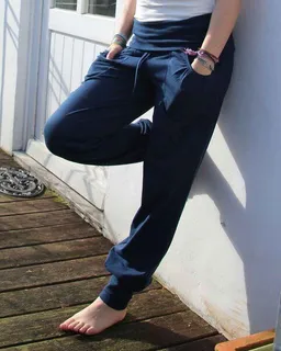 Leela Cotton Leela Cotton Yogahose Melange mit Umschlagbund Baumwolle (Bio) Elasthan – Produktbild 1 von 1