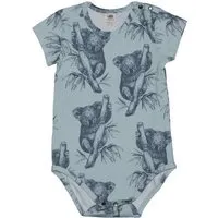 Walkiddy Kurzarm Baby Bodys GOTS & BIO | Walkiddy, Blau mit koala print, – Produktbild 1 von 1