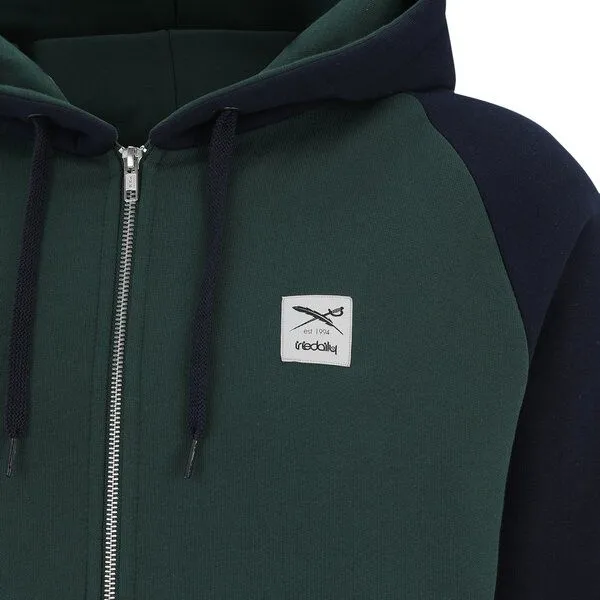 Iriedaily Iriedaily De College 2 Zip Hood, Bottle green (grün/blau), – Produktbild 3 von 4