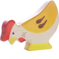Holztiger Holztiger Holzfigur "Huhn, pickend" Auf dem Bauernhof Maße 8 x 1,9 x 6,5 cm – Produktbild 1 von 1