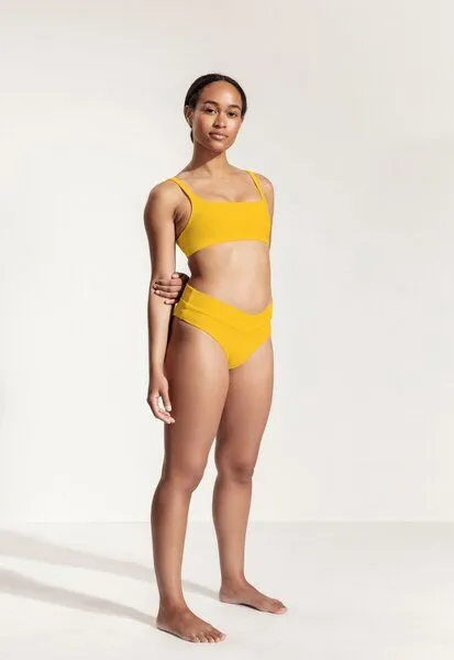 Oy Oy Bikini Oberteil „Vento“ gerippt, Sonnengelb, – Produktbild 3 von 4