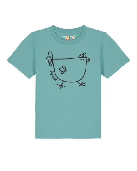watabout.kids watabout.kids T-Shirt Kinder Le poulet - das Huhn, Teal monstera, – Produktbild 1 von 2