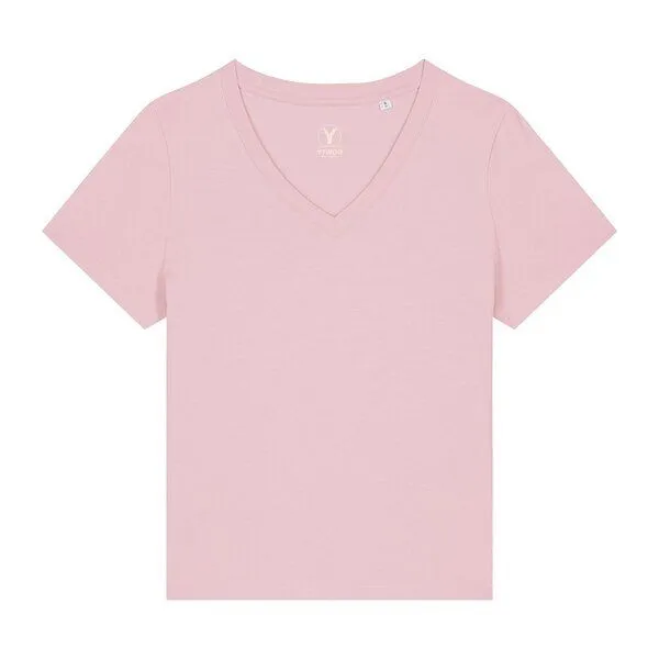 YTWOO YTWOO Damen V-Neck T-Shirt, Cotton pink, – Produktbild 1 von 2