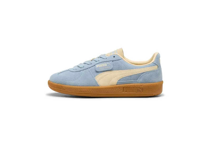 Puma Puma PALERMO Sneaker für Alltag, aus Leder, mit Schnürverschluss, Blau, – Produktbild 2 von 5