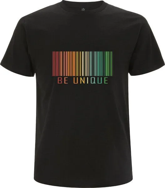 Spreecult Spreecult Be Unique - Bio und Fair - Männer Unisex T-Shirt - sei einzigartig, Schwarz, – Produktbild 2 von 2
